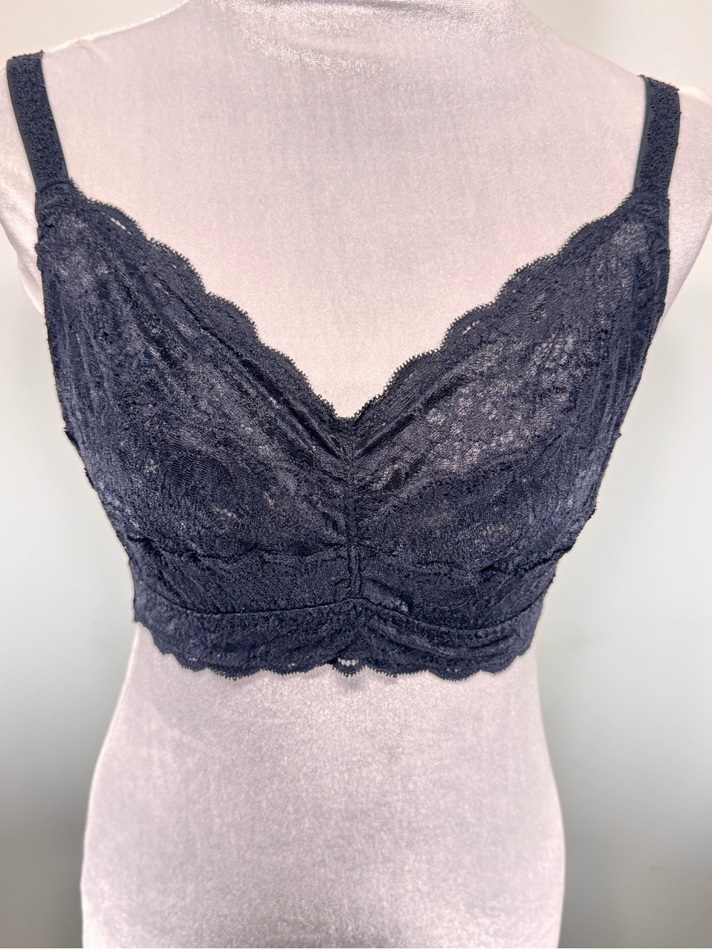 Cosabella Never Say Never Curvy Sweetie Hook Eye Lace Bralette Black Size Small